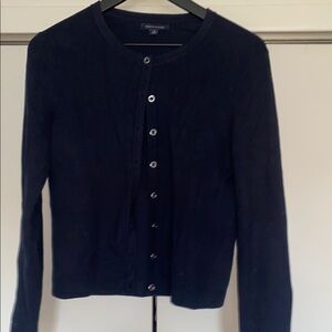 Tommy Hilfiger Navy Cardigan Sweater with Fitted Silhouette